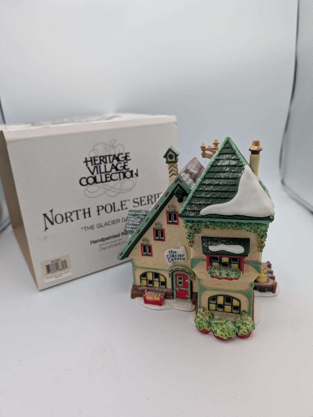 Dept 56 North Pole Series The Glacier Gazette with Light & Box Mint #56394